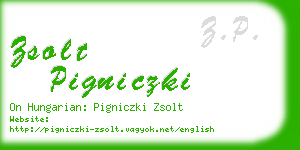 zsolt pigniczki business card